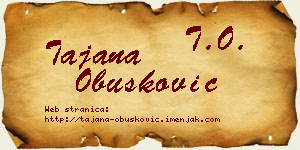Tajana Obušković vizit kartica